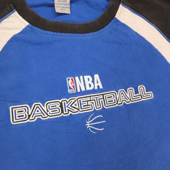 NBA Crew Neck Graphic Basketball T Shirt Mens Size Extra Large XL Blue Black - Picture 4 of 10